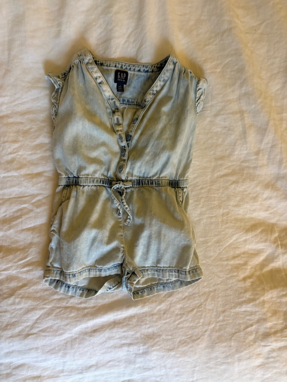 GAP Light Blue Denim Toddler Romper 3T